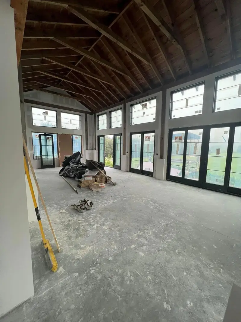Addition · Framed, glazed and dried in